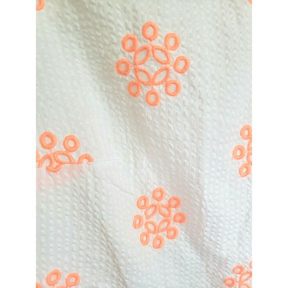 LILLY PULITZER Lilliana Embroidered Eyelet‎ Top XXS White Cantaloupe NWT $128 - Picture 3 of 7